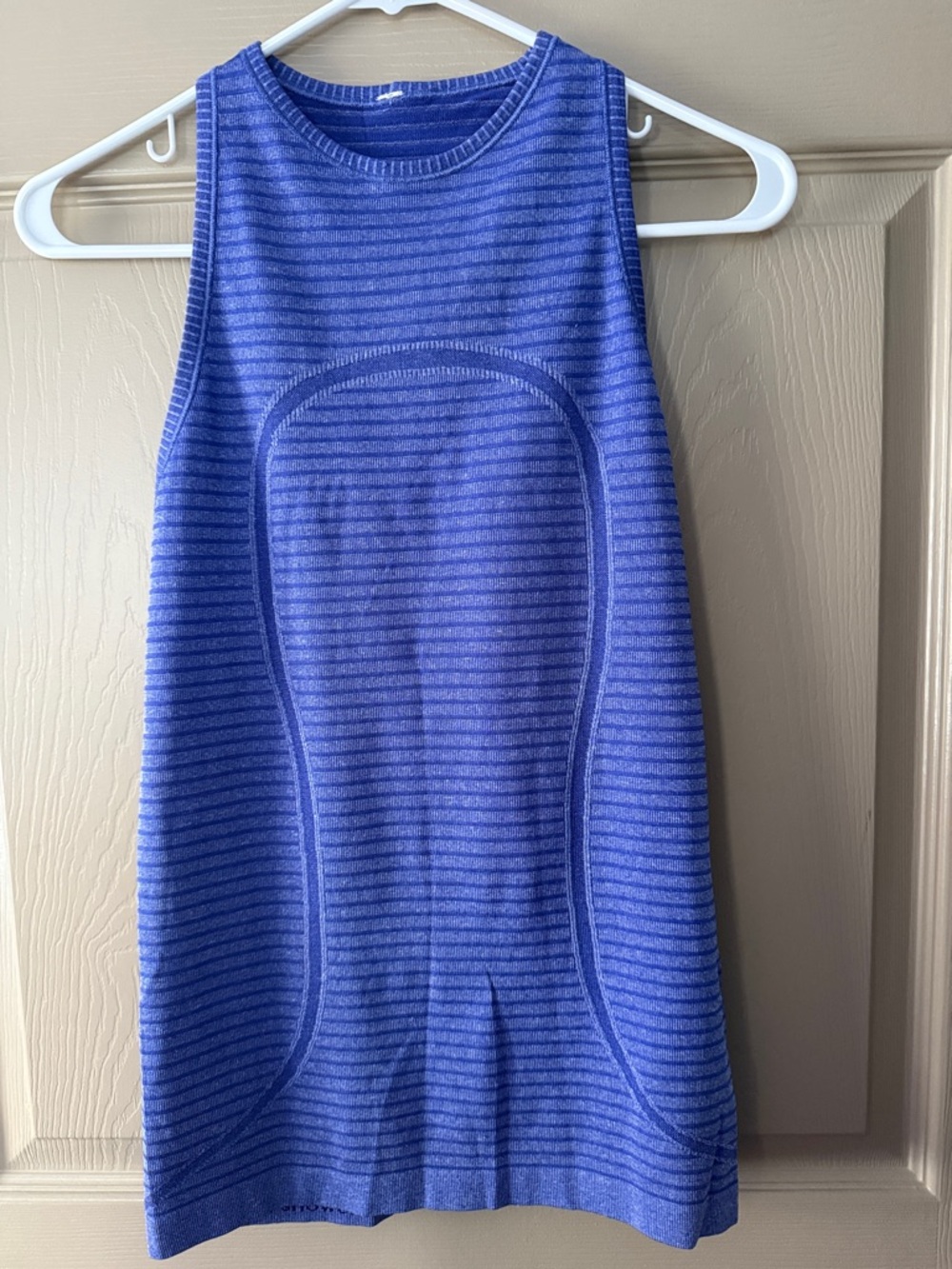 lululemon athletica Blue Striped Muscle Tee